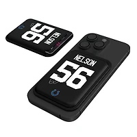 Keyscaper Quenton Nelson Black Indianapolis Colts Magnetic Credit Card Wallet