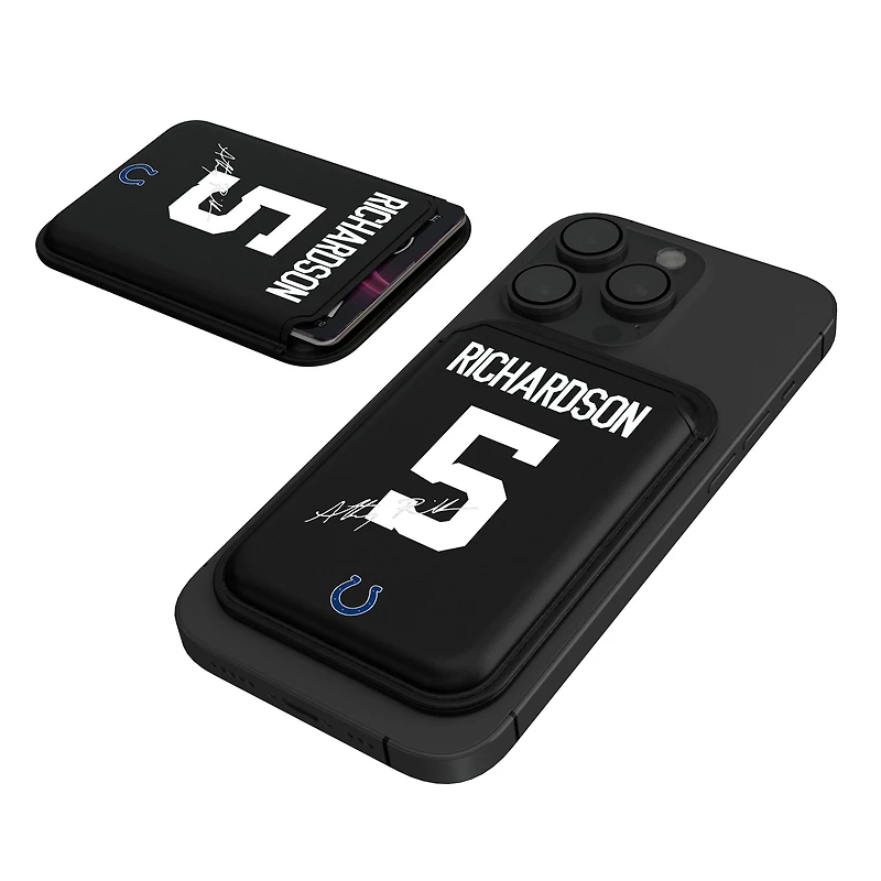 Keyscaper Anthony Richardson Black Indianapolis Colts Magnetic Credit Card Wallet