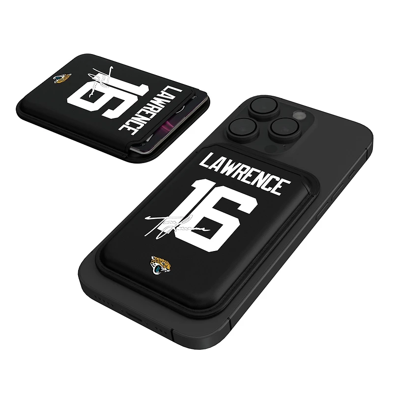 Keyscaper Trevor Lawrence Black Jacksonville Jaguars Magnetic Credit Card Wallet