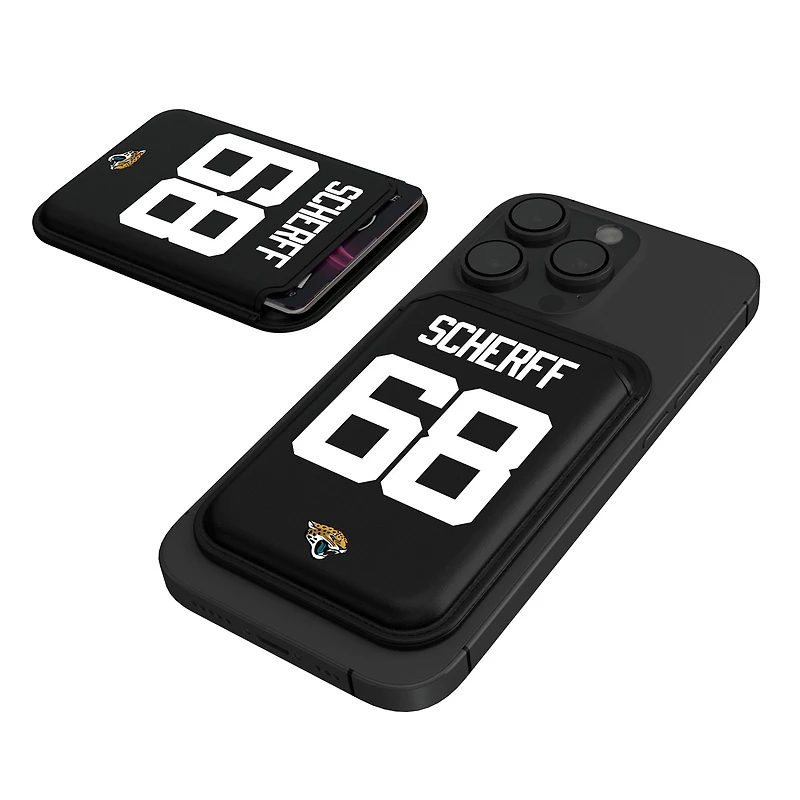 Keyscaper Brandon Scherff Black Jacksonville Jaguars Magnetic Credit Card Wallet