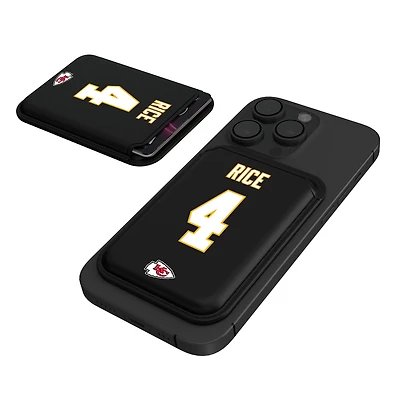 Keyscaper Rashee Rice Black Kansas City Chiefs Magnetic Credit Card Wallet
