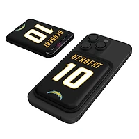 Keyscaper Justin Herbert Black Los Angeles Chargers Magnetic Credit Card Wallet