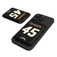 Keyscaper Tuli Tuipulotu Black Los Angeles Chargers Magnetic Credit Card Wallet
