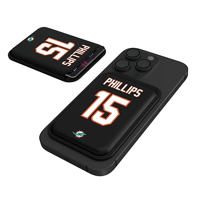 Keyscaper Jaelan Phillips Black Miami Dolphins Magnetic Credit Card Wallet