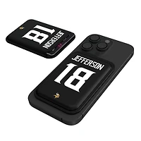 Keyscaper Justin Jefferson Black Minnesota Vikings Magnetic Credit Card Wallet