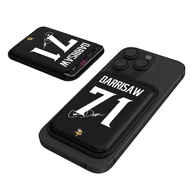 Keyscaper Christian Darrisaw Black Minnesota Vikings Magnetic Credit Card Wallet