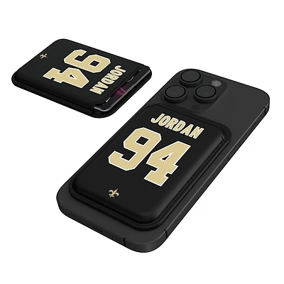 Keyscaper Cameron Jordan Black New Orleans Saints Magnetic Credit Card Wallet