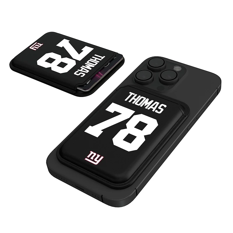 Keyscaper Andrew Thomas Black New York Giants Magnetic Credit Card Wallet
