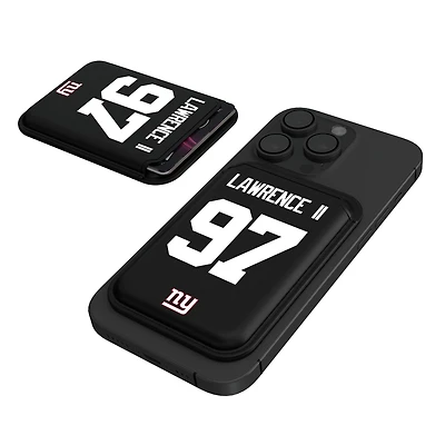 Keyscaper Dexter Lawrence II Black New York Giants Magnetic Credit Card Wallet