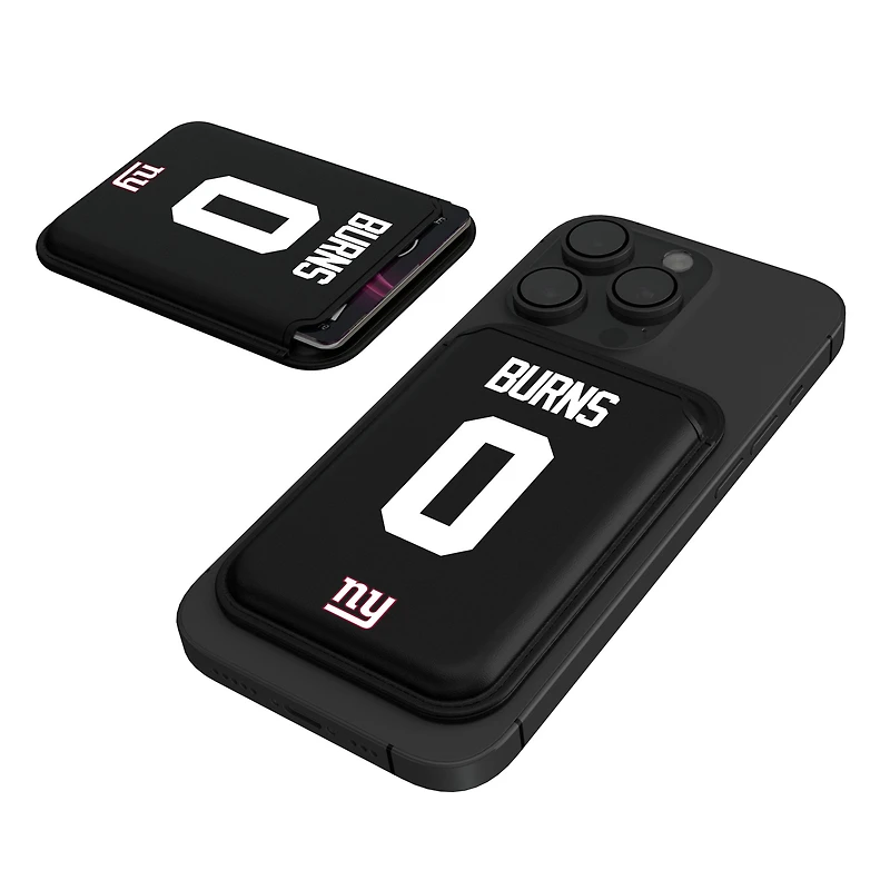 Keyscaper Brian Burns Black New York Giants Magnetic Credit Card Wallet