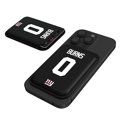 Keyscaper Brian Burns Black New York Giants Magnetic Credit Card Wallet