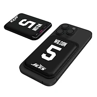 Keyscaper Garrett Wilson Black New York Jets Magnetic Credit Card Wallet