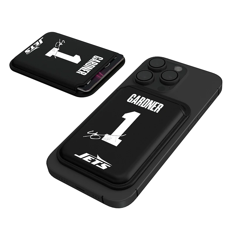 Keyscaper Ahmad Sauce Gardner Black New York Jets Magnetic Credit Card Wallet