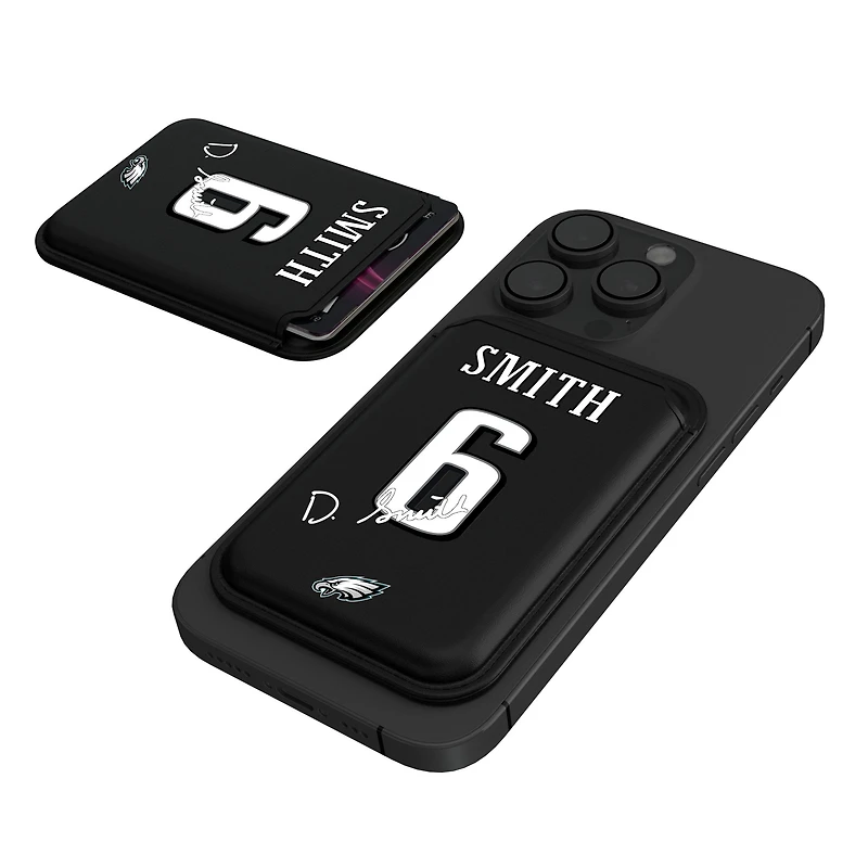 Keyscaper DeVonta Smith Black Philadelphia Eagles Magnetic Credit Card Wallet