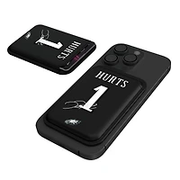 Keyscaper Jalen Hurts Black Philadelphia Eagles Magnetic Credit Card Wallet