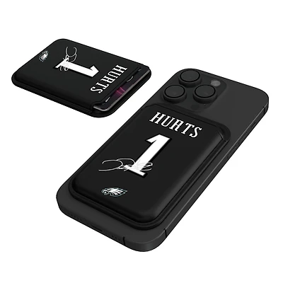 Keyscaper Jalen Hurts Black Philadelphia Eagles Magnetic Credit Card Wallet