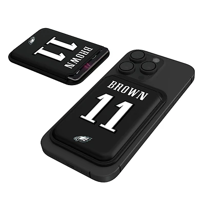 Keyscaper A.J. Brown Black Philadelphia Eagles Magnetic Credit Card Wallet