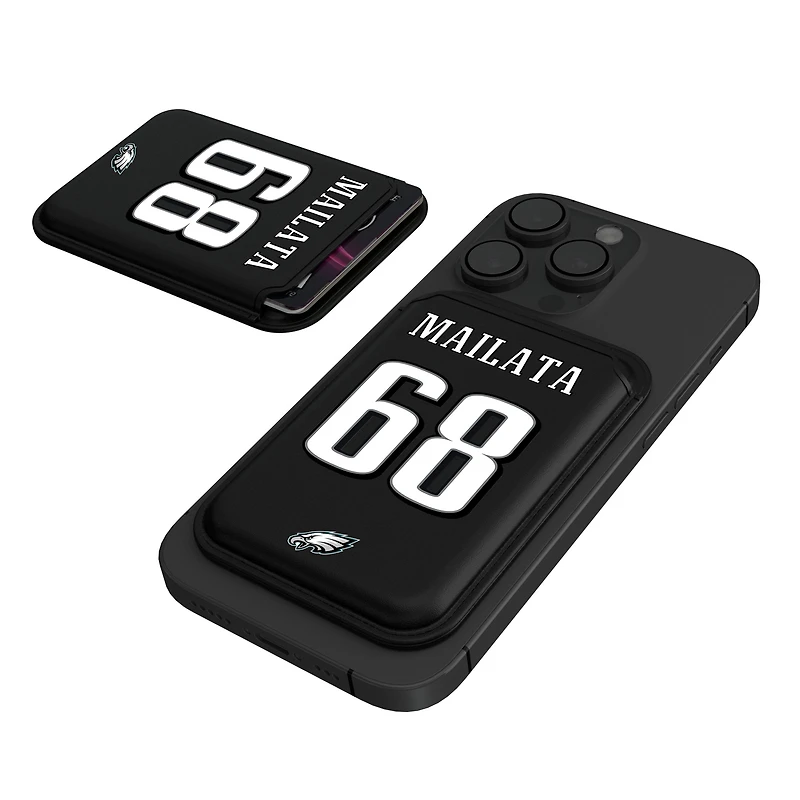 Keyscaper Jordan Mailata Black Philadelphia Eagles Magnetic Credit Card Wallet