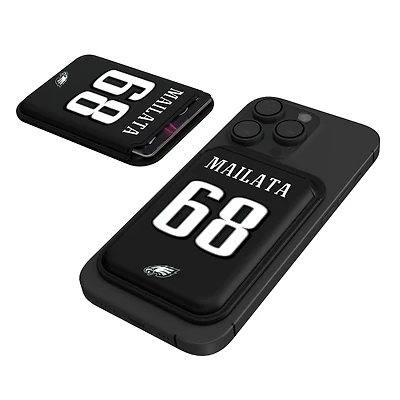 Keyscaper Jordan Mailata Black Philadelphia Eagles Magnetic Credit Card Wallet