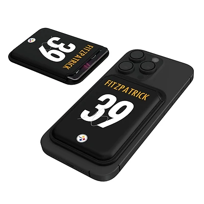 Keyscaper Minkah Fitzpatrick Black Pittsburgh Steelers Magnetic Credit Card Wallet
