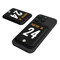 Keyscaper Joey Porter Jr. Black Pittsburgh Steelers Magnetic Credit Card Wallet