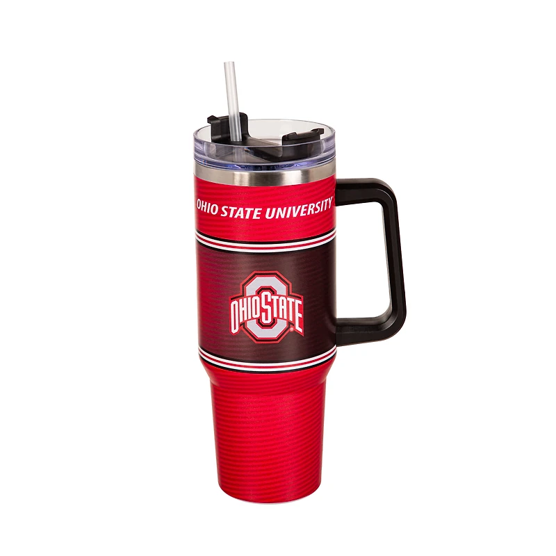 Ohio State Buckeyes 40oz. Stainless Steel Canyon Cup with Straw