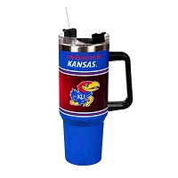 Kansas Jayhawks 40oz. Stainless Steel Canyon Cup with Straw
