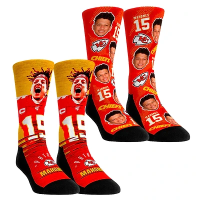 Youth Rock Em Socks Patrick Mahomes Kansas City Chiefs NFL-Player Two-Pack Crew Socks Set