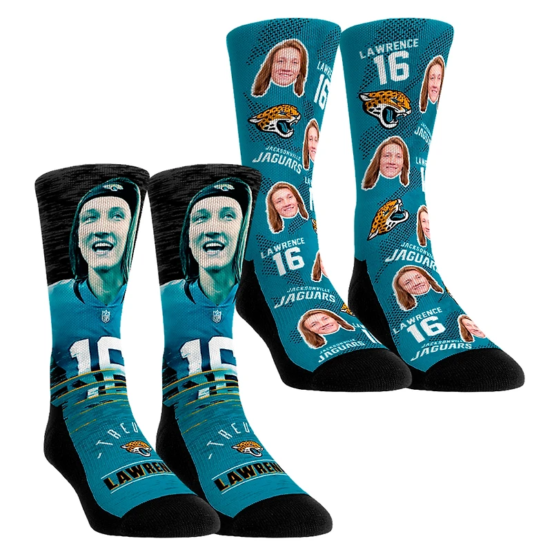 Youth Rock Em Socks Trevor Lawrence Jacksonville Jaguars NFL-Player Two-Pack Crew Socks Set