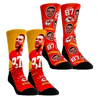 Youth Rock Em Socks Travis Kelce Kansas City Chiefs NFL-Player Two-Pack Crew Socks Set