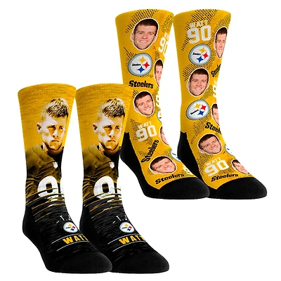 Youth Rock Em Socks T.J. Watt Pittsburgh Steelers NFL-Player Two-Pack Crew Socks Set