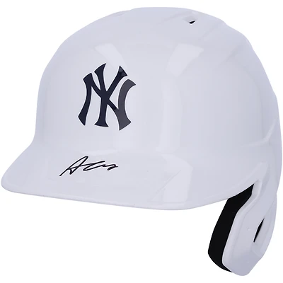 Austin Wells New York Yankees Autographed White Alternate Chrome Rawlings Mach Pro Replica Batting Helmet - Fanatics Exclusive