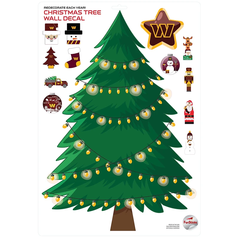 Washington Commanders Holiday Wall Decal