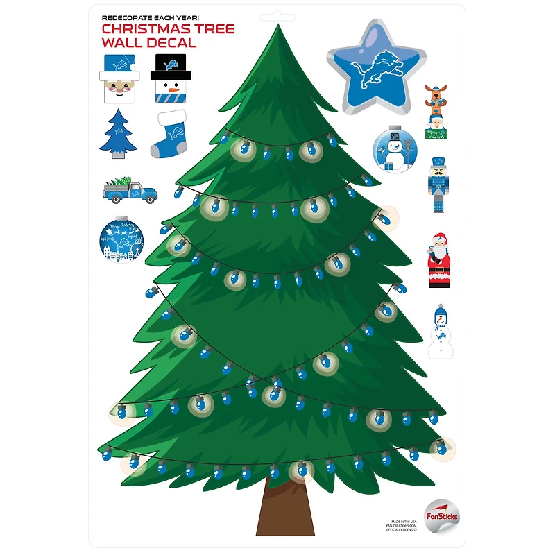 Detroit Lions Holiday Wall Decal