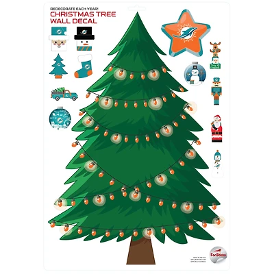 Miami Dolphins Holiday Wall Decal