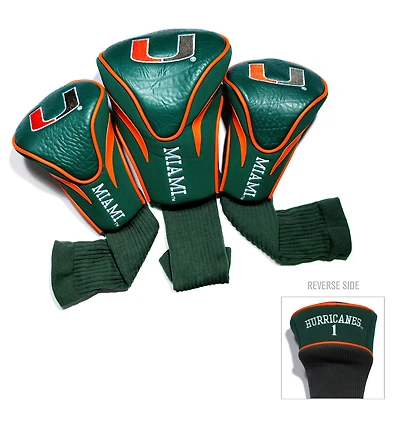 Miami Hurricanes 3-Pack Contour Headcover Set