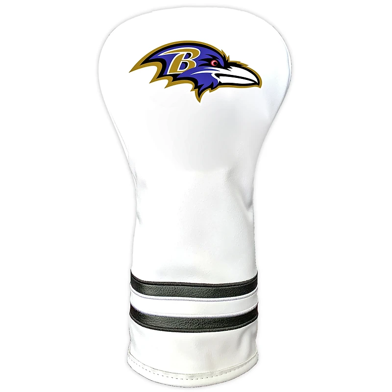 White Baltimore Ravens Vintage Driver Golf Headcover