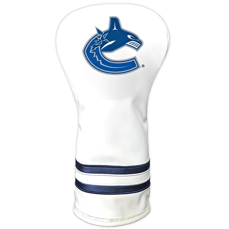 White Vancouver Canucks Vintage Driver Golf Headcover