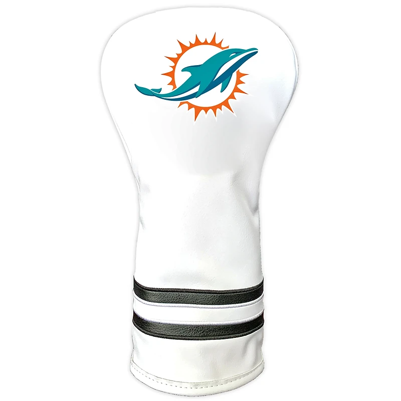 White Miami Dolphins Vintage Driver Golf Headcover