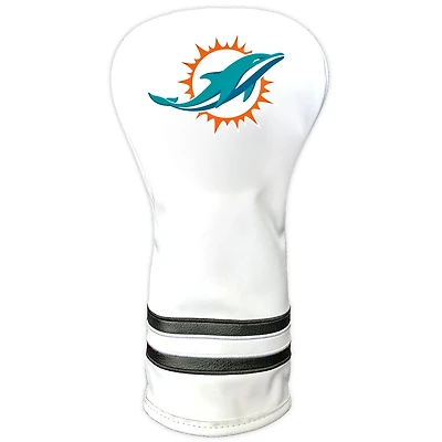 White Miami Dolphins Vintage Driver Golf Headcover
