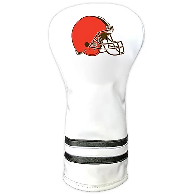 White Cleveland Browns Vintage Driver Golf Headcover
