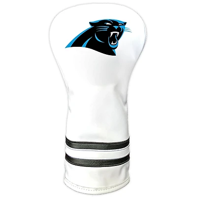 White Carolina Panthers Vintage Driver Golf Headcover
