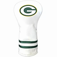 White Green Bay Packers Vintage Driver Golf Headcover