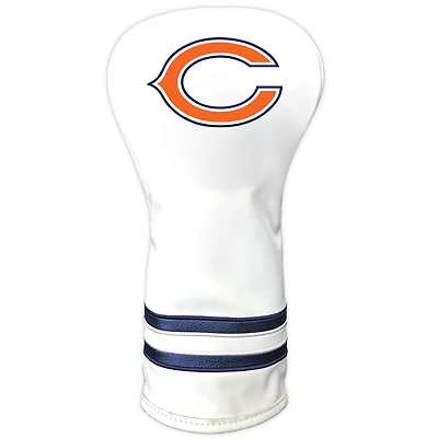 White Chicago Bears Vintage Driver Golf Headcover