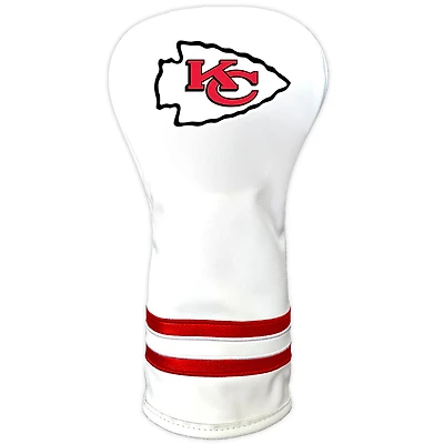White Kansas City Chiefs Vintage Driver Golf Headcover