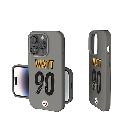 Keyscaper T.J. Watt Gray Pittsburgh Steelers Ready Soft Touch iPhone Case