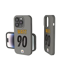 Keyscaper T.J. Watt Gray Pittsburgh Steelers Ready Soft Touch iPhone Case