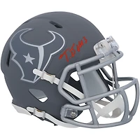 Tank Dell Houston Texans Autographed Riddell Slate Speed Mini Helmet