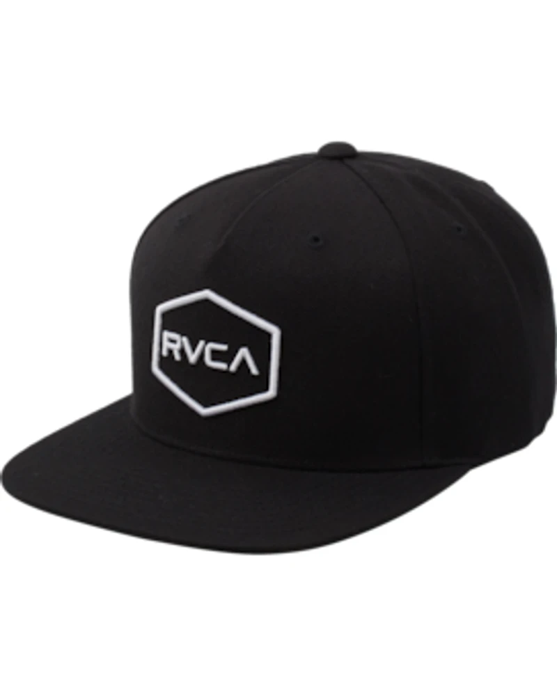 Men's RVCA Black Commonwealth Snapback Hat