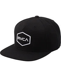 Men's RVCA Black Commonwealth Snapback Hat